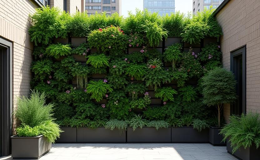 Vertical garden wall maximizing urban growing space